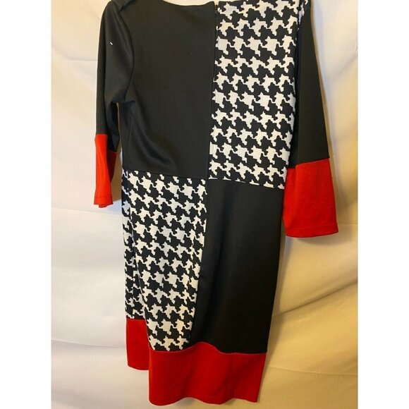 STITCHBTWEEN WOMENS SIZE MEDIUM COLORBLOCK DRESS BODYCON MIDI - Picture 3 of 3